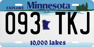 MN license plate 093TKJ