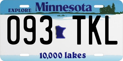 MN license plate 093TKL