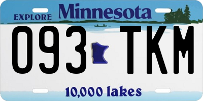 MN license plate 093TKM