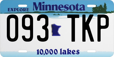 MN license plate 093TKP