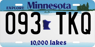 MN license plate 093TKQ