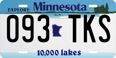 MN license plate 093TKS