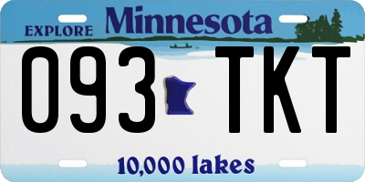 MN license plate 093TKT