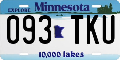 MN license plate 093TKU