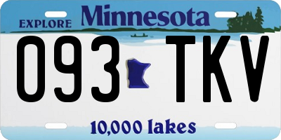 MN license plate 093TKV