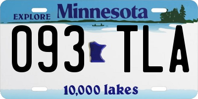 MN license plate 093TLA