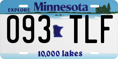 MN license plate 093TLF