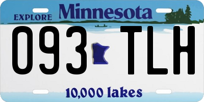 MN license plate 093TLH