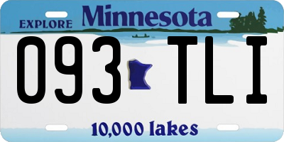 MN license plate 093TLI