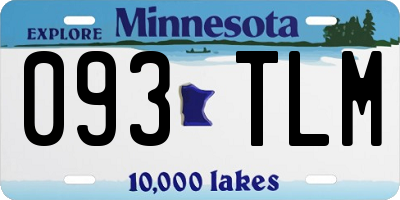 MN license plate 093TLM