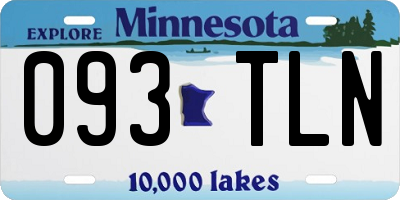 MN license plate 093TLN