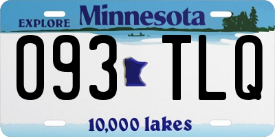 MN license plate 093TLQ