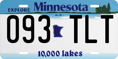 MN license plate 093TLT
