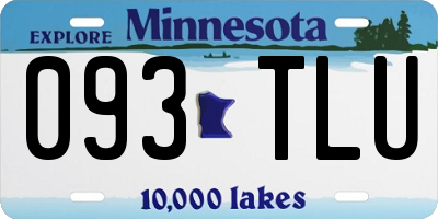 MN license plate 093TLU