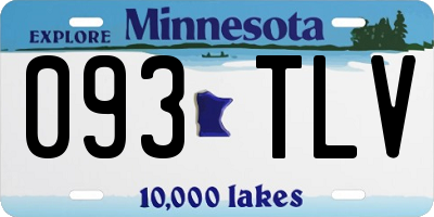 MN license plate 093TLV