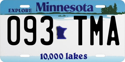 MN license plate 093TMA