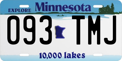 MN license plate 093TMJ