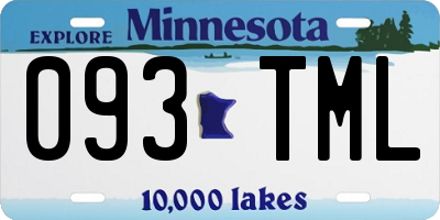 MN license plate 093TML