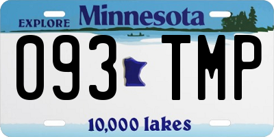 MN license plate 093TMP