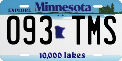 MN license plate 093TMS
