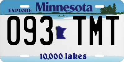 MN license plate 093TMT