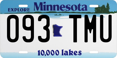 MN license plate 093TMU