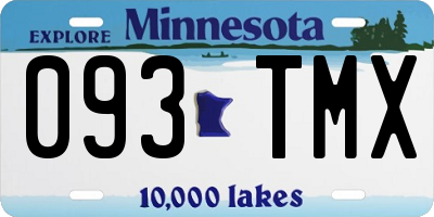 MN license plate 093TMX