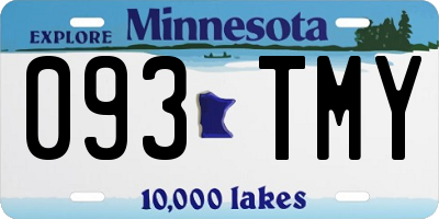 MN license plate 093TMY