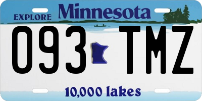 MN license plate 093TMZ