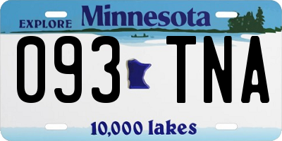 MN license plate 093TNA