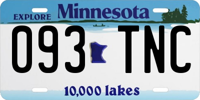 MN license plate 093TNC