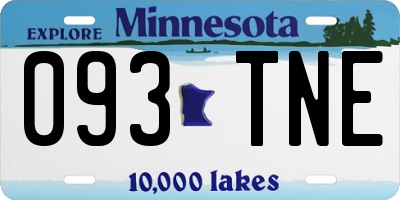 MN license plate 093TNE