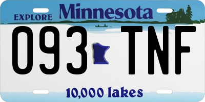 MN license plate 093TNF