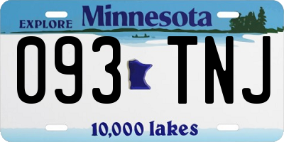 MN license plate 093TNJ