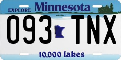 MN license plate 093TNX