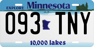 MN license plate 093TNY