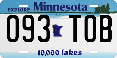 MN license plate 093TOB