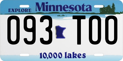 MN license plate 093TOO