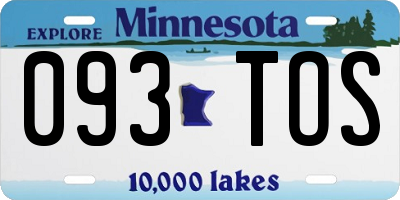 MN license plate 093TOS