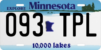 MN license plate 093TPL