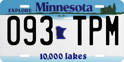 MN license plate 093TPM