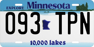 MN license plate 093TPN