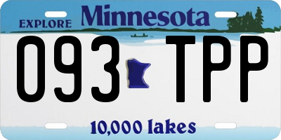 MN license plate 093TPP