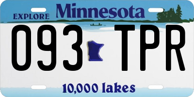 MN license plate 093TPR