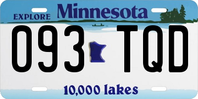 MN license plate 093TQD