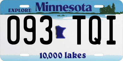MN license plate 093TQI
