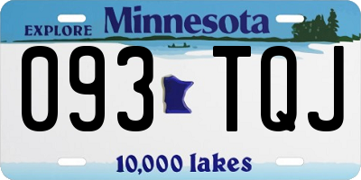MN license plate 093TQJ