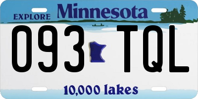 MN license plate 093TQL