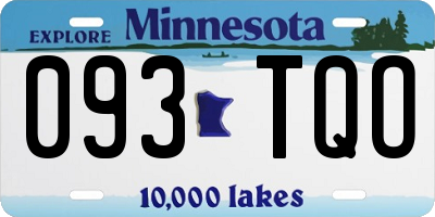 MN license plate 093TQO