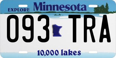 MN license plate 093TRA